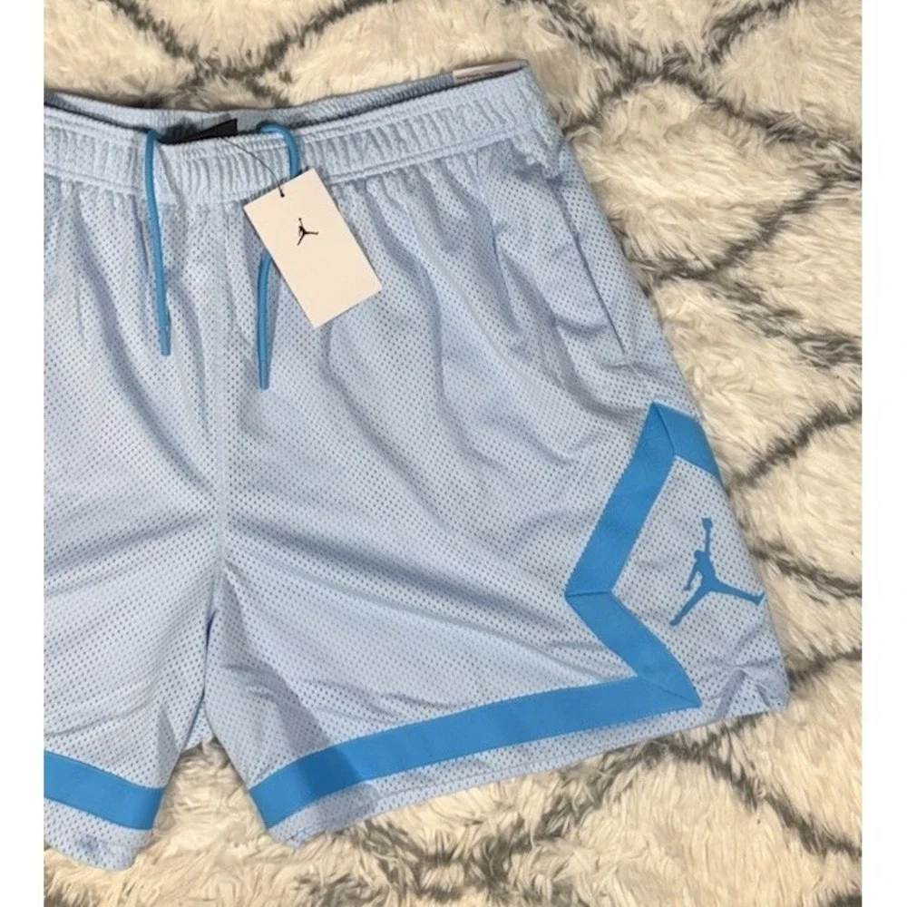 NIKE Air Jordan Dri-Fit Heritage Diamond Shorts Blue Womens 1X *NEW* DO5034-411